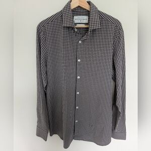 Mizzen+Main Shirt Med Standard Fit Performance Button Up Long Sleeve Men Plaid